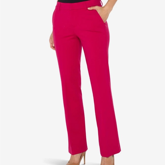 Liverpool Pants - Liverpool Kelsey Mid-rise Flare Super Stretch Star Ruby Trousers Size 4 NWT